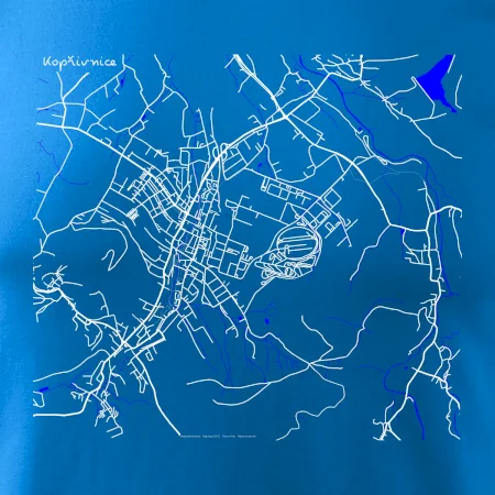 Kopřivnice - Mapa s vodními toky