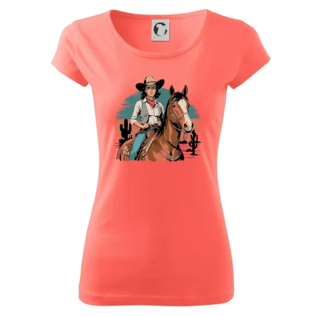 Cowgirl vintage na koni