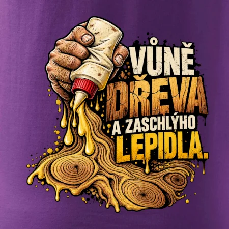 Vůně dřeva a zaschlýho lepidla - kapající lepidlo a letokruhy