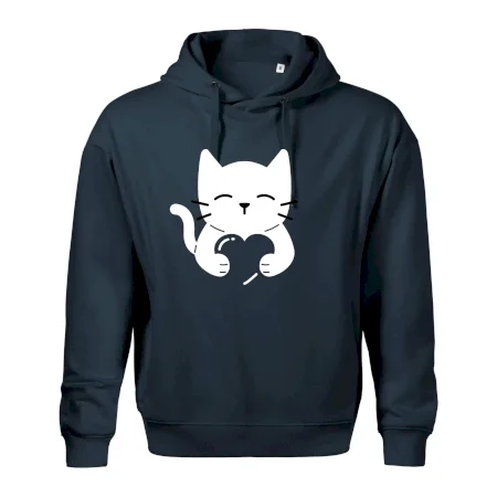 Kočka drží srdce
