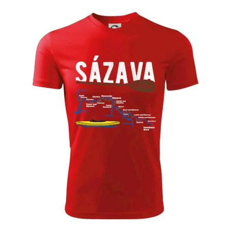 Mapa řeky Sázavy