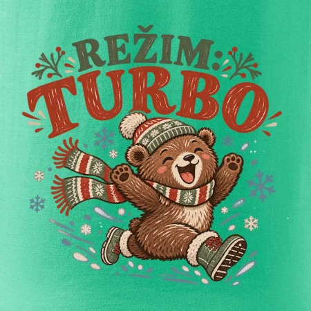 Rodinná vánoční trička - Režim turbo zimní medvídek dítě
