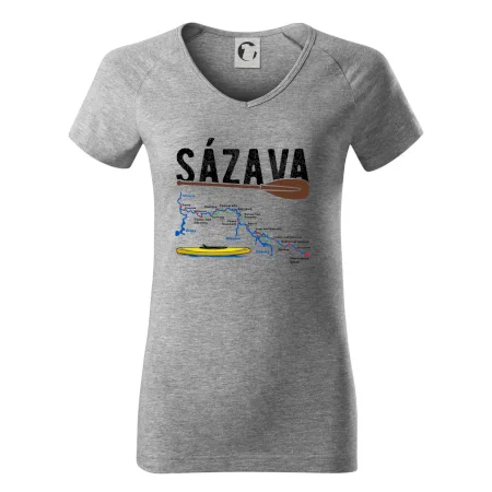 Mapa řeky Sázavy