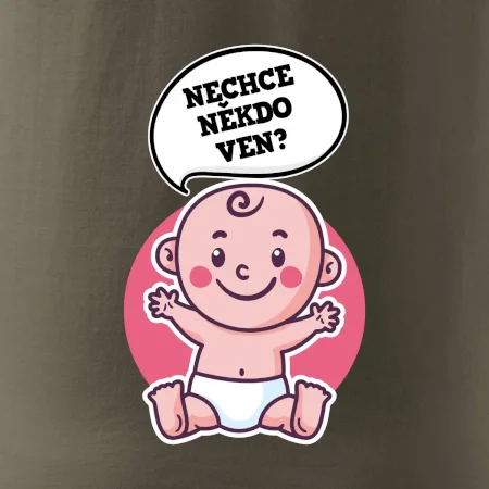 Nechce někdo ven - Triko pro porodní asistentku