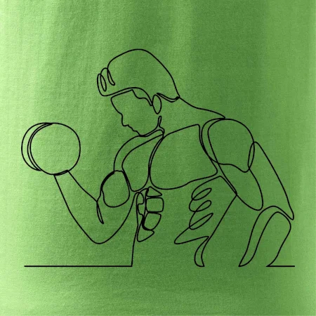Fitness muž jedním tahem