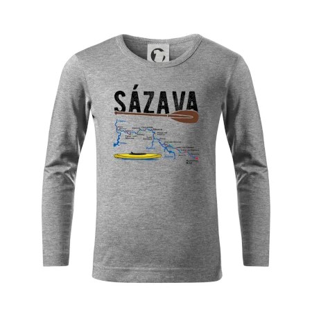 Mapa řeky Sázavy