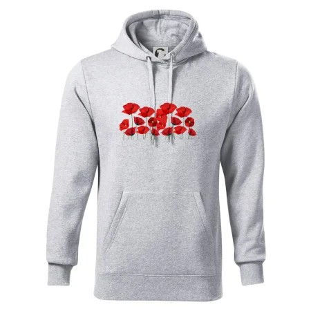 Vlčí mák v řadě