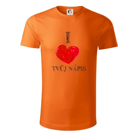 I love malované srdce - vlastní nápis