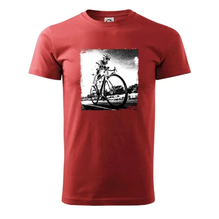 Cyklista černobílá cesta