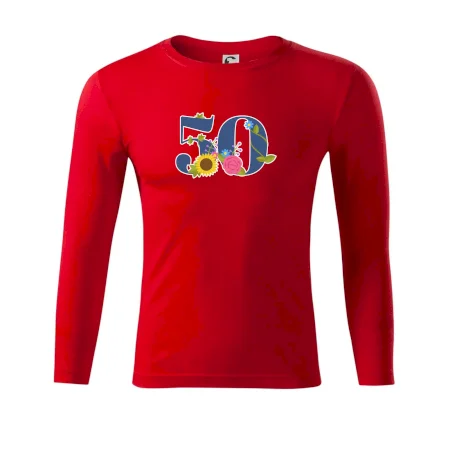 Květinové číslo kreslené - 50