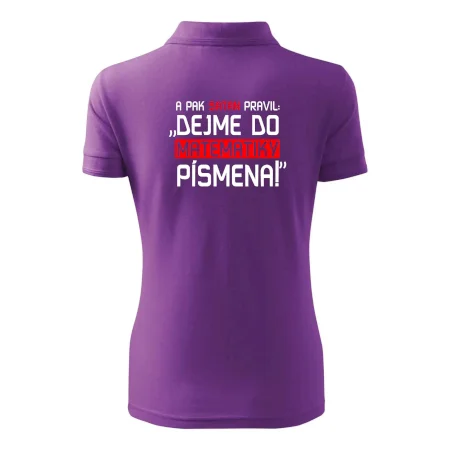 A pak satan pravil dejme do matematiky písmena