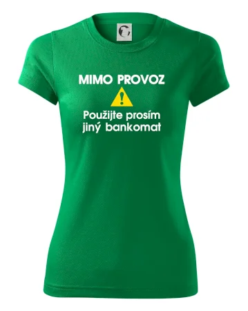 Mimo provoz - použijte jiný bankomat