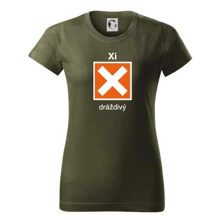 Xi Dráždivý - Výstražná tabulka na tričku