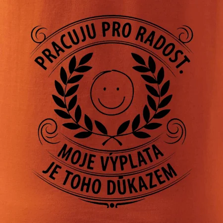 Pracuju pro radost. moje výplata je toho důkazem