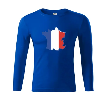 Francouzská vlajka mapa obrys