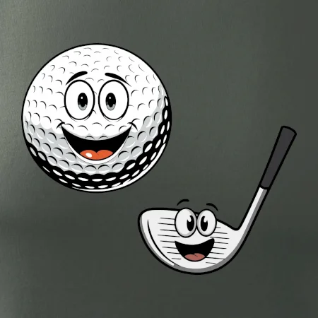 Parové triko - Golfová hůl a míček