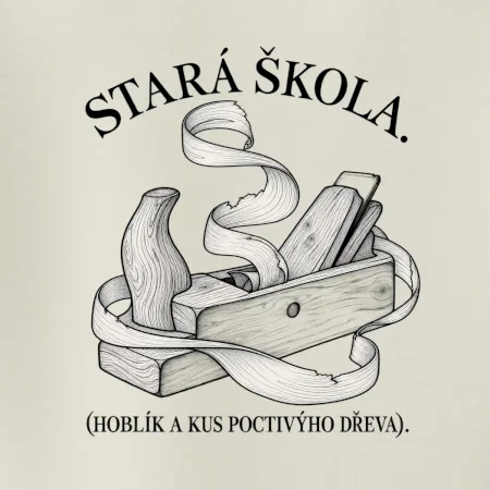 Stará škola hoblík a kus poctivýho dřeva