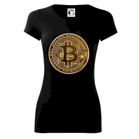 Bitcoin zlatá mince kulatá