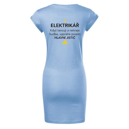 Elektrikář - hlavní jistič - Nápis na zádech
