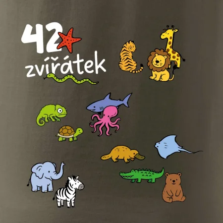 Tričko + 42 nažehlovacích zvířátek