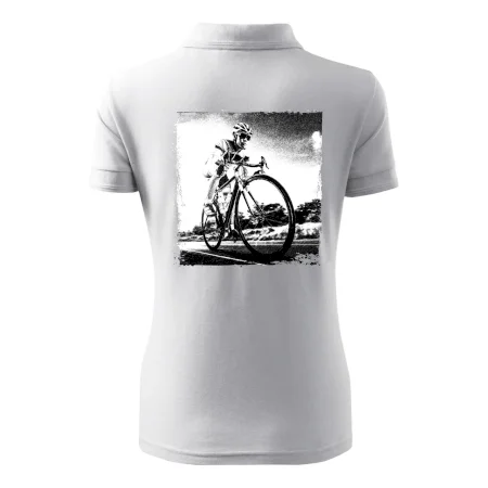 Cyklista černobílá cesta