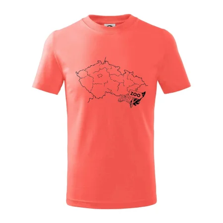 Tričko s mapou + ZOO nažehlovačky
