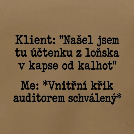 Klient a vnitřní auditorský křik