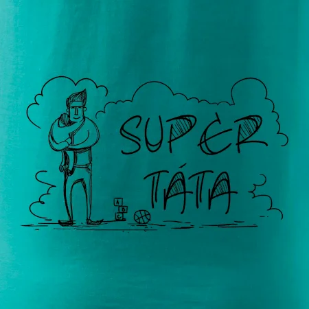 Kreslený nápis super táta
