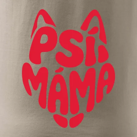 Psí máma nápis v hlavě