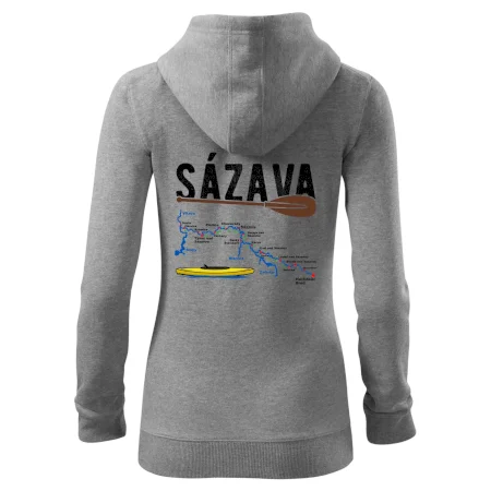 Mapa řeky Sázavy