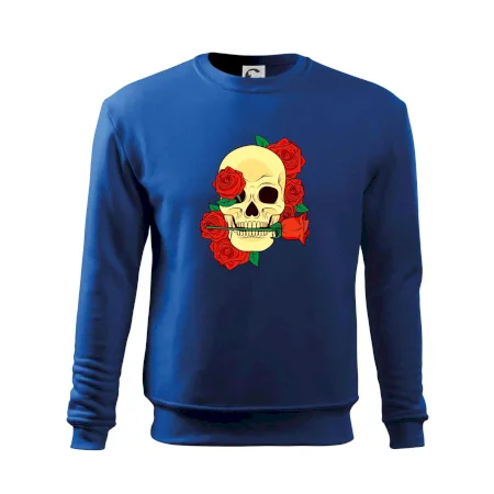 Lebka držící růži