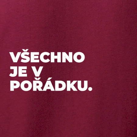 VŠECHNO JE V POŘÁDKU.