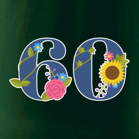 Květinové číslo kreslené - 60