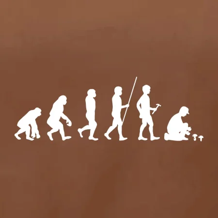 Evoluce houbař muž