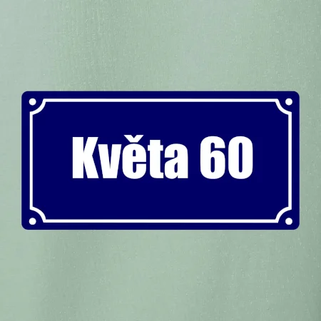 Jméno a věk - uliční cedule - modrá
