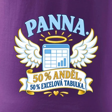 Panna. 50 % anděl, 50 % excelová tabulka