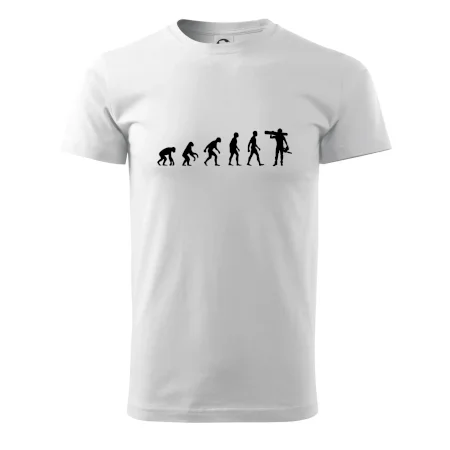 Evoluce dřevorubec - pila a kmen