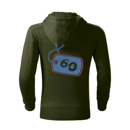 60 na krku štítek