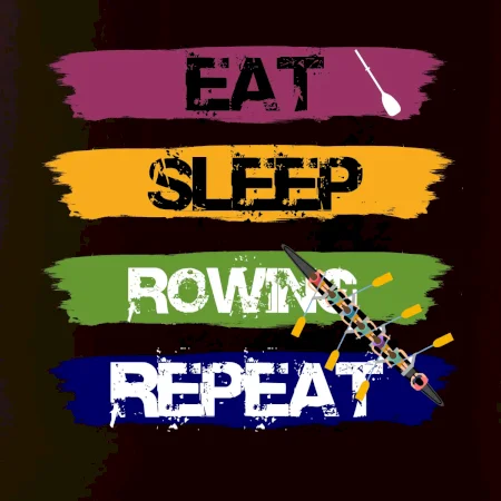 Eat sleep rowing repeat barevné