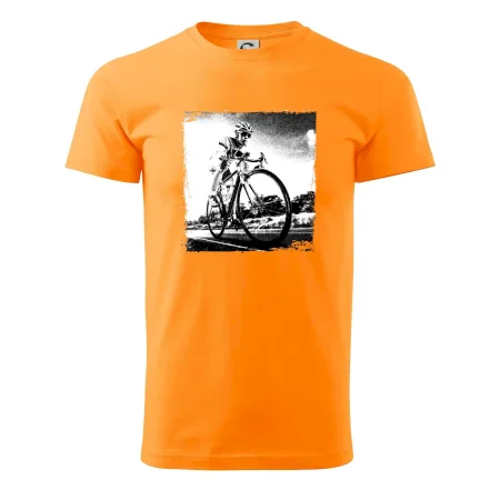 Cyklista černobílá cesta