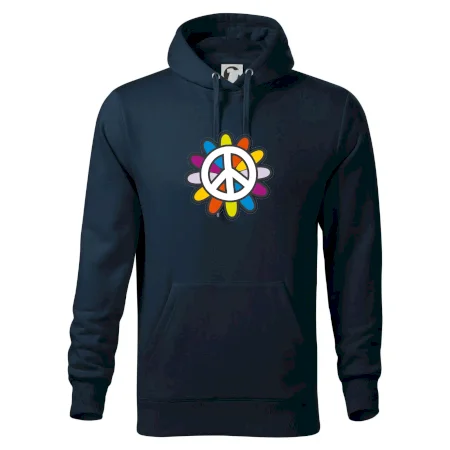 Peace symbol s kreslenou květinou