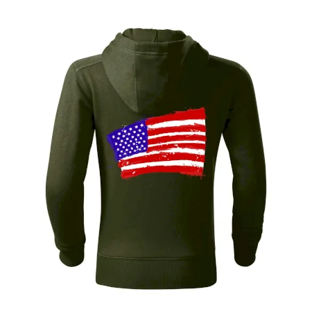 Americká vlajka ohnutá