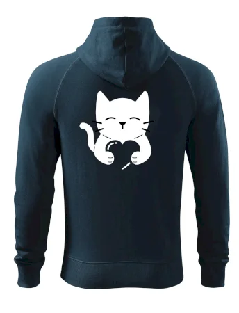 Kočka drží srdce