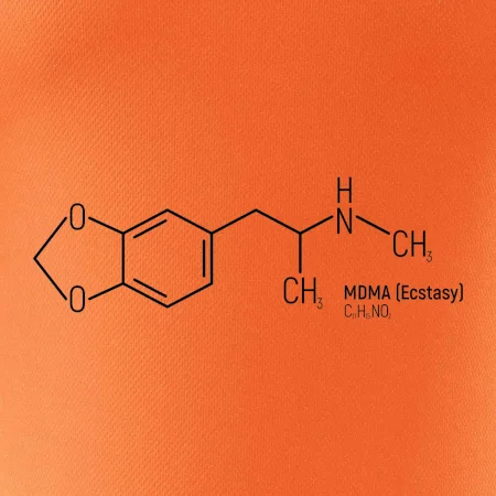 Molekulární struktura MDMA Extáze