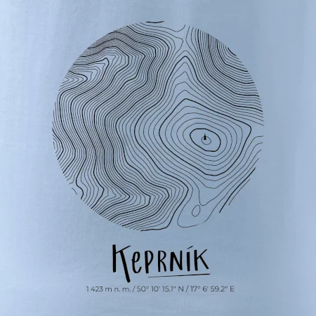 Keprník - vrstevnice v kruhu