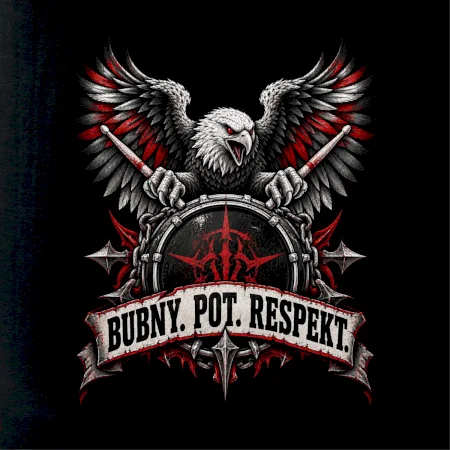 Orel s paličkami - bubny pot respekt