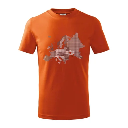 Mapa Evropy - srdce v Ukrajině