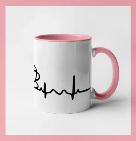 EKG hrnek kávy
