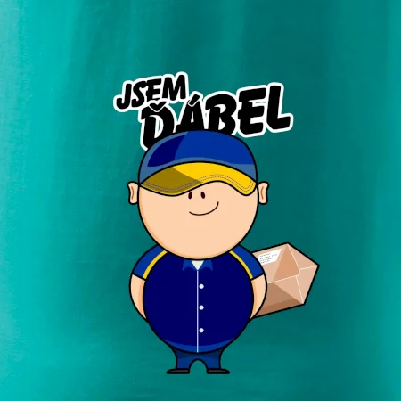 Jsem ďábel doručovatel modro žlutý