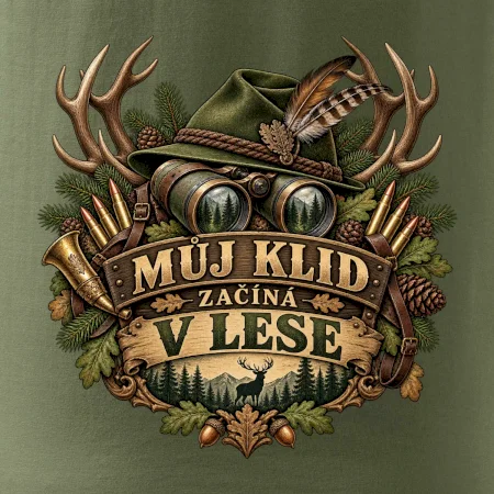 Můj klid začíná v lese myslivecký klobouk